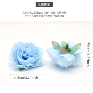 Artificial Peony Flower Head 8cm <b>Silk</b> Handmade Vintage Wedding Decoration Props - Product Image 4