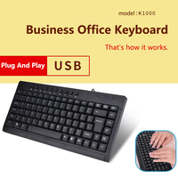 Claviers Pour PC Portable Ultra-mince Ios Windows Anglais Arabe Disposition Filaire Mini Clavier Noir Vente en Gros Bon Marché