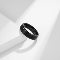 Vente en gros de bagues pour hommes de 6 mm, 8 mm, 10 mm, bague de fiançailles pour homme, anneaux noirs en tungstène, bague de mariage en tungstène