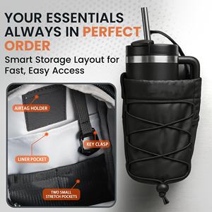 Porte-bouteille d'eau magnétique résistant à l'eau avec poche pour téléphone, sac de sport, voyage, fitness, sac de sport magnétique - Product Image 2