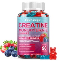 Gummies de créatine monohydrate 8000 mg pour hommes et femmes, sans sucre, supplément pré-entraînement, énergie, électrolytes