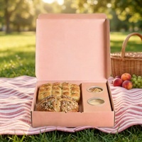 Boîte à pain en carton de luxe pliable avec logo personnalisé imprimé pour pâtisserie et desserts