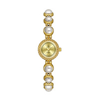 Montre pour femme BS FA1805, montre-bracelet à quartz étanche, bracelet en perles de luxe, montre vintage pour femme