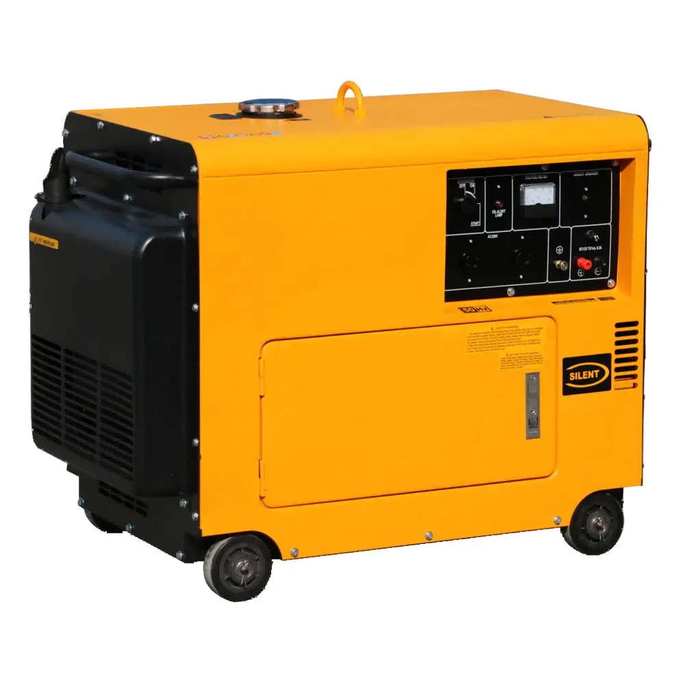 Vibrations arm geräuscharm Tragbarer Generator 5KVA Einphasiger kleiner Diesel generator