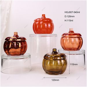 Vases à bougies <span class=keywords><strong>en</strong></span> <span class=keywords><strong>verre</strong></span> modernes et luxueux <span class=keywords><strong>en</strong></span> forme de citrouille, porte-<span class=keywords><strong>bougie</strong></span> uniques <span class=keywords><strong>en</strong></span> forme de citrouille <span class=keywords><strong>pour</strong></span> la décoration de la maison - Product Image 5