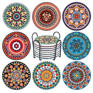 JIAYI Eco-Friendly Bohemian Style Absorbent <b>Ceramic</b> <b>Coaster</b> Restaurant Kitchen Table Protection Mat for All Kinds Beverage Cups - Product Image 4