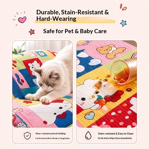 Housse de <span class=keywords><strong>canapé</strong></span> en polyester exclusif transfrontalier, motif dessin animé, entièrement couvrante, nouvelle arrivée, mignonne, anti-poussière et anti-griffures pour chats - Product Image 3