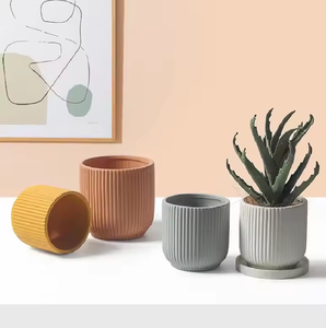 กระถางต้นไม้ไฟเบอร์กลาส FRP สำหรับงานหนัก ทนทาน มีรูระบายน้ำ เป็นมิตรกับสิ่งแวดล้อม น้ำหนักเบา ตกแต่งสไตล์เรียบง่าย - Product Image 2