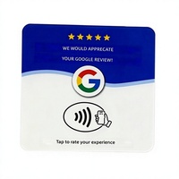 Autocollants de table en plastique NFC, cartes de commentaires Google, panneaux de commande par tapotement et supports de codes QR – Stock direct usine