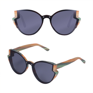 Gafas de Sol Redondas de Bambú con Logotipo Personalizado 2023, Color Madera, para Hombre y Mujer, Estilo Ojo de Gato, a la Moda - Product Image 3