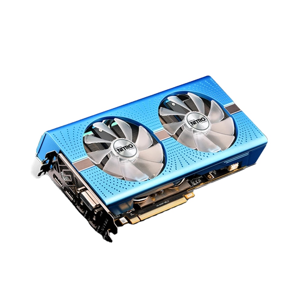 Видеокарта SAPPHIRE AMD Radeon NITRO + RX 580 8 ГБ GDDR5 256bit PCI для настольного ПК, игровые видеокарты для игрового компьютера, б/у карты