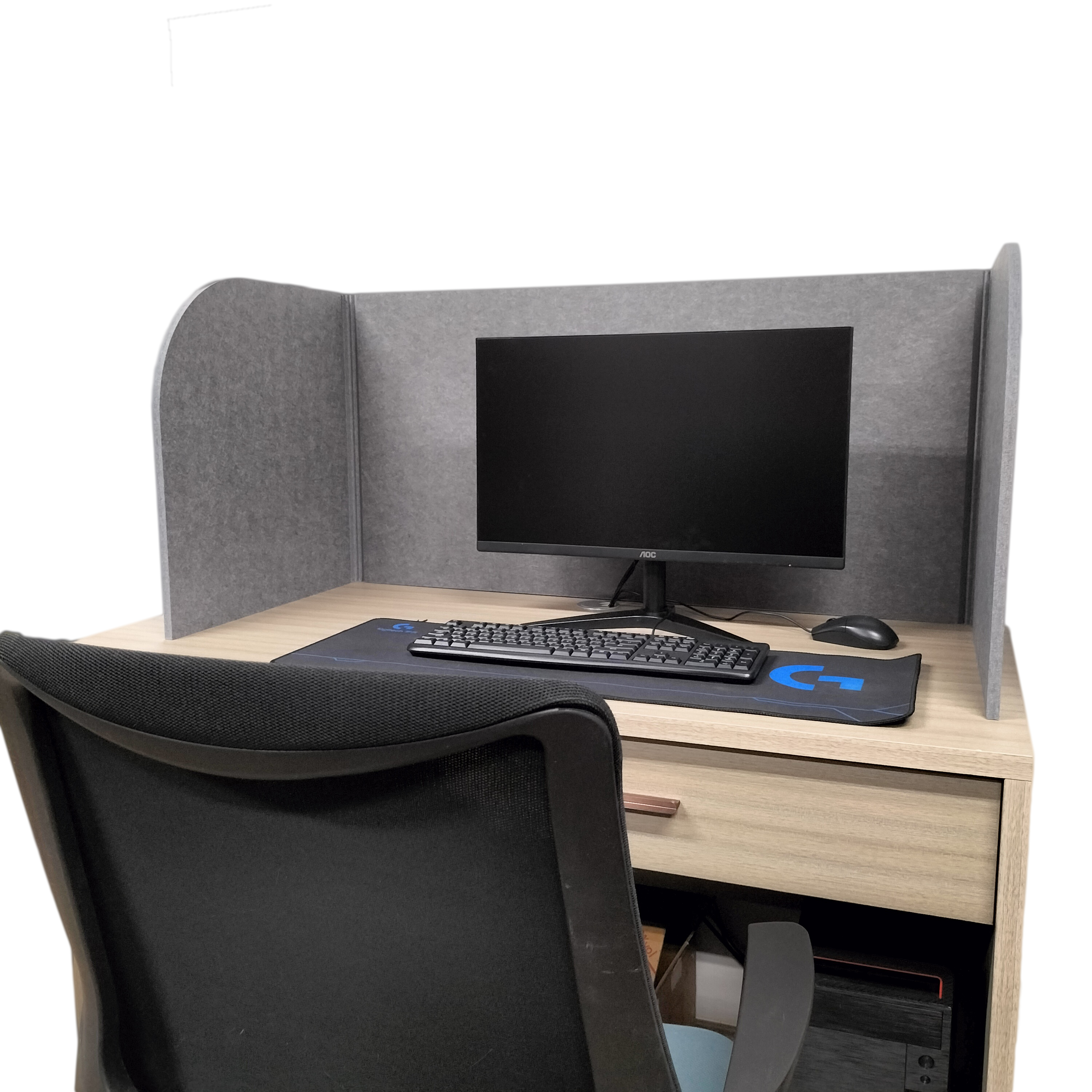 Складные акустические панели из перерабатываемого полиэстера, войлочные панели, акустический экран для конфиденциальности, перегородка для офисного стола