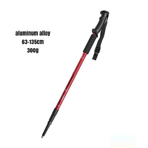 Bastoncino da <span class=keywords><strong>Trekking</strong></span> a Tre Sezioni in Lega di Alluminio con Impugnatura Dritta, Bastone da Passeggio Regolabile <span class=keywords><strong>per</strong></span> Sci, Portatile e Ultraleggero - Product Image 4