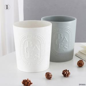 Commercio all'ingrosso personalizzato logo opache <span class=keywords><strong>candele</strong></span> navi Nordic goffrato di lusso grande vuoto <span class=keywords><strong>in</strong></span> <span class=keywords><strong>ceramica</strong></span> cero barattolo <span class=keywords><strong>per</strong></span> la realizzazione di <span class=keywords><strong>candele</strong></span> - Product Image 3