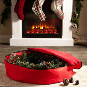 Caja de Almacenamiento Navideña Impermeable y a Prueba de Polvo, Bolsa Redonda para Campanas, Guirnaldas y Regalos - Product Image 5