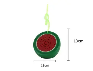 Fruchtpartykannen Wassermelone Kiwi Grapefruit Orange Trinkbecher geformte Kunststoffbecher mit Strohhalm