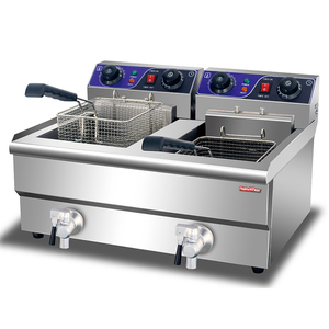 高品質業務用二槽式電気フライヤー（ポテトチップス用） - Product Image 3