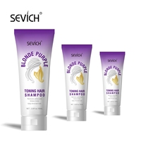Sevich אנטי-מתכתי סגול טונר קרטין בית טיפול שמפו עבור בלונד שיער לשמור לא צהוב אפקט