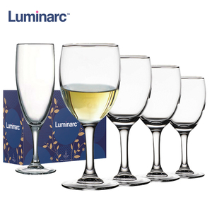 Bán buôn rượu vang cốc Luminarc tùy chỉnh vàng dập con dấu laser khắc rượu vang đỏ rượu sâm banh Cocktail kính 6 gói Bộ quà tặng - Product Image 1