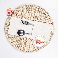 Sets de table vierges pour sublimation, personnalisables DIY, imprimables, en polyester, épais, effet lin, pour la décoration de la maison