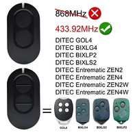 Télécommande de porte de garage / portail DITEC Entrematic ZEN ZEN2 ZEN4 ZEN2W ZEN4W 433,92 MHz à code roulant