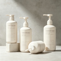 Flacon pompe moderne en PET noir, ambre, blanc, mat, PCR, recyclable, écologique, de luxe, pour shampoing, lotion, perruques, 200-500 ml, vente en gros