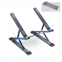 Support d'ordinateur portable pour ordinateur portable support en alliage d'aluminium double couche augmentant la dissipation thermique support de levage pliant