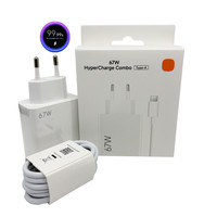 Pengisi Daya Dinding USB 120W//90W/67W/33W dengan Kabel Data Tipe-C 6A Adaptor Daya Pengisian Super Cepat untuk Ponsel XIAOMI