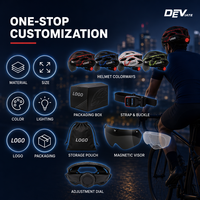Casque de moto tout-terrain réglable personnalisé DEVIATE OEM ODM avec 11-15 aérations, matériau EPS+PC pour vélo électrique et cyclisme