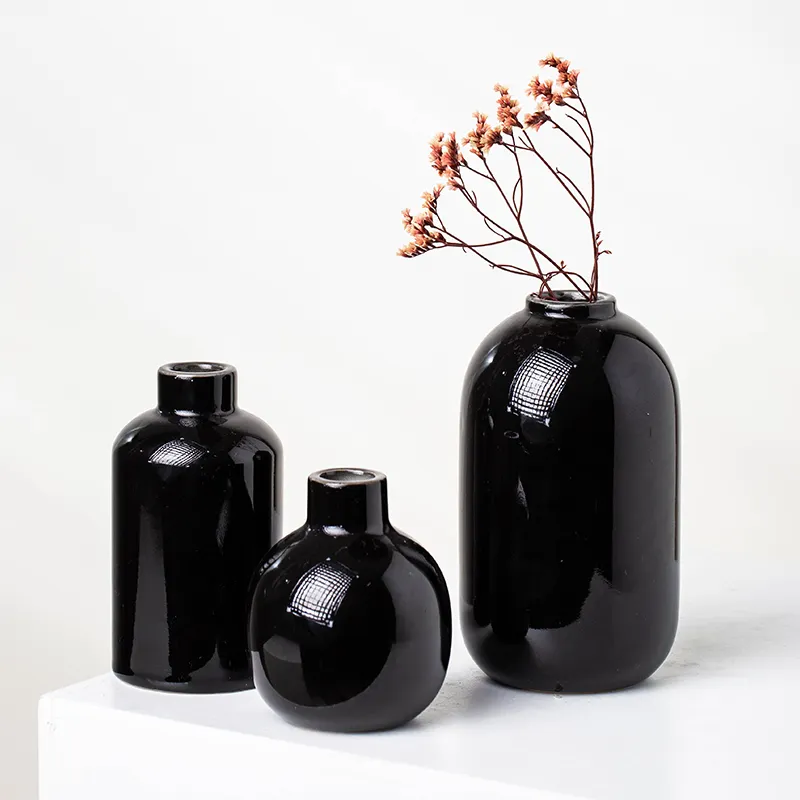 Vaso de cerâmica YUANWANG para decoração de casa, vaso de flores moderno, decoração de mesa para casamento