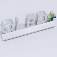 Enseigne de table en acrylique réservée personnalisée et rougeoyante Enseigne de table éclairée Lettres lumineuses à LED de bureau pour panneau d'affichage de marque