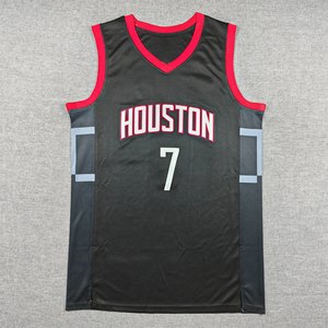 卸売 高品質 ユニセックス 7 # ケビン・デュラント 熱転写プリント 100% ポリエステル 抗菌 ヒューストン バスケットボール ジャージセット - Product Image 4