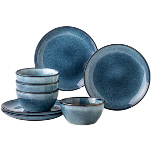 Platos Redondos de Porcelana para Postre y Ensalada, Plato de Cerámica Moderno, Vajilla de Cerámica, Lonchera, Juego de Vajilla para el Hogar y la Cocina - Product Image 5