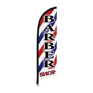 Bannière publicitaire personnalisée pour <span class=keywords><strong>club</strong></span> de sport en plein air Barber Shop Plume Drapeau de plage sans poteau <span class=keywords><strong>Auto</strong></span> - Product Image 1