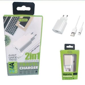 2 In 1 Travel Charger 2.4A Output For Laptop And Phone With Usb Cable Included - Product Image 1