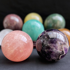 Sphère de cristal de quartz rose poli de grande taille naturelle, citrine, améthyste, grosse boule de cristal de quartz transparente pour la décoration - Product Image 3