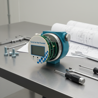 Débitmètre numérique en acier inoxydable personnalisable, débitmètre massique thermique avec écran LCD pour eau, gaz, liquide