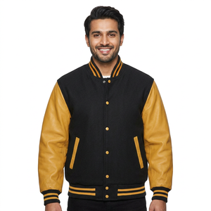 Chaqueta universitaria de buena calidad y material fresco algodón polar al aire libre hombres invierno Streetwear CollegeBaseballjacket para hombres - Product Image 1