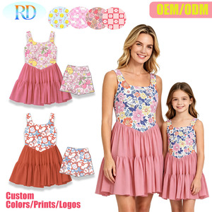 RD Nuovo Design Estivo: Abito da Tennis in Nylon per <span class=keywords><strong>Mamma</strong></span> e Figlia, <span class=keywords><strong>Abbigliamento</strong></span> per Bambine Personalizzato, Casual, Yoga, in Nylon Elastico e Rete - Product Image 1