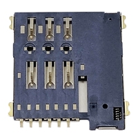 Connecteur de carte Micro SIM 6 broches 1,35H, type Push-Push, support de plateau femelle, accessoire pour téléphones IoT et applications tablettes