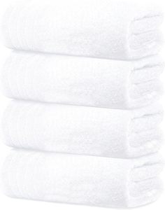 Customized Logo White 500-600Gsm Terry Cotton <b>Bath</b> <b>Towel</b> <b>Set</b> Quick-Dry Solid Color Lightweight Comfortable for Hotels - Product Image 1