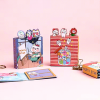 Rouleau de notes autocollantes mignonnes en forme de souris, ensemble complet rose, jouet de jeu de balle collante, papeterie en gros pour écoliers