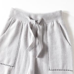 Li Shi <span class=keywords><strong>Bailan</strong></span>, Otoño/Invierno 2021, Nuevos Pantalones Largos de Punto Fino para Mujer, 100% Nailon, Casuales, con Estampado de Leopardo, de Pierna Ancha, con Cordón Ajustable - Product Image 2