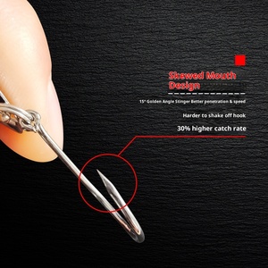 Leurre métallique en forme de petit dauphin pour lancer longue distance, appât dur artificiel, spinnerbait à hameçon simple pour la pêche à la perche en eau douce - Product Image 3
