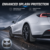 Bavettes anti-éclaboussures pour Tesla Model Y Juniper 2025/2026 – Sans perçage, sans adhésif, kit de protection anti-éclaboussures