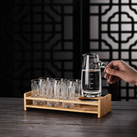 Ensemble de 2 verres à Baijiu de 100 ml, style européen, sculptés, luxe léger, haut de gamme, pour la restauration, la maison et le bar, pour spiritueux forts