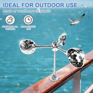 Répulsif Solaire Anti-Oiseaux et Animaux d'Extérieur - Éloigne <span class=keywords><strong>les</strong></span> <span class=keywords><strong>Pigeons</strong></span> par Éolienne Solaire - Product Image 2
