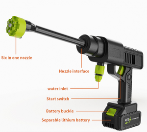Steeltreks ปืนฉีดน้ำอเนกประสงค์21V <span class=keywords><strong>flowflex</strong></span>, เครื่องพ่นน้ำออก1000W ทำจากทองเหลือง12V สำหรับล้างรถ - Product Image 3