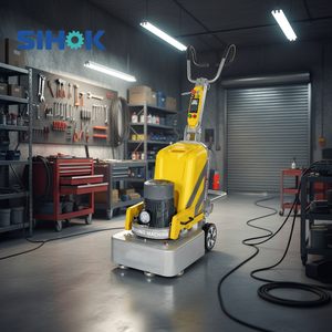 آلة جلخ وتلميع الأرضيات الخرسانية والإيبوكسي ذات السرعة المتغيرة مع شفاط، 220 فولت/380 فولت للبيع - Product Image 1