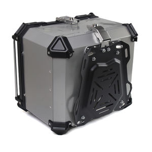 55L moto top case aluminium coffre queue boîte avec serrure de sécurité pour magasin casque grand bagage étanche moto top box - Product Image 4